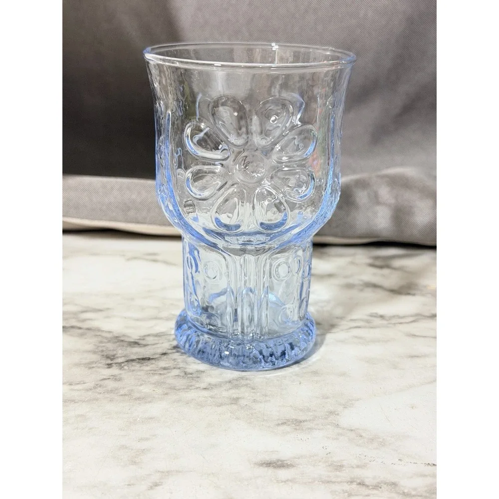 Libbey Blue Country Garden Daisy Juice Glass 4